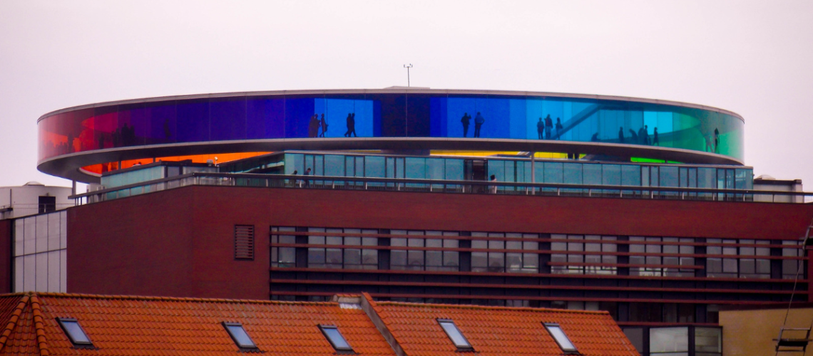 Aros Århus panorama regnbue