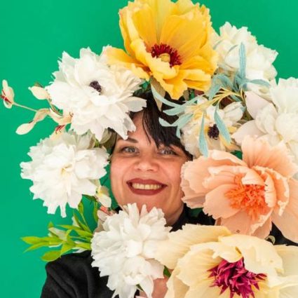 Workshop med smukke håndlavede blomster